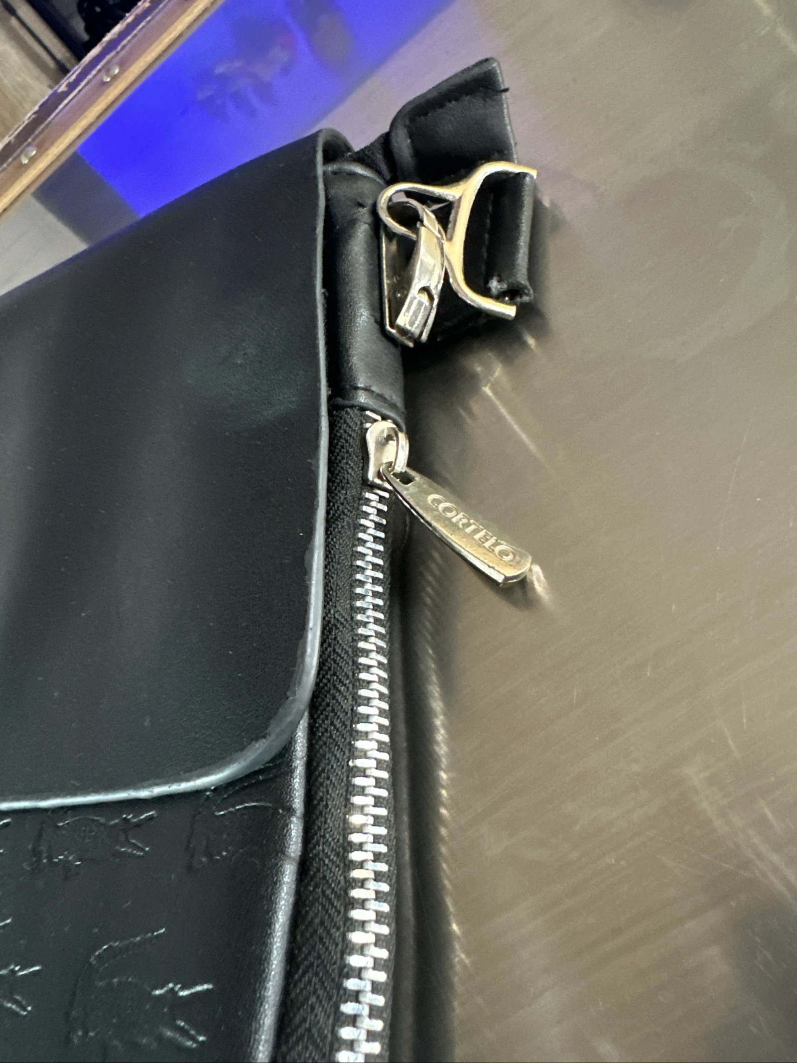 Zwarte schoudertas Lacoste - Crocodile monogrammotief – photo 9